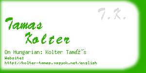 tamas kolter business card